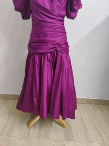 Vintage Purple Dress - 80s Style