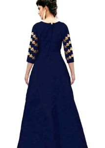 Fancy Embroidered gown semi stitched