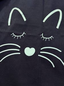Cute Cat Face T-Shirt Dress