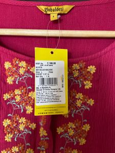 Global Desi Rose Pink Emb.kurta (L)