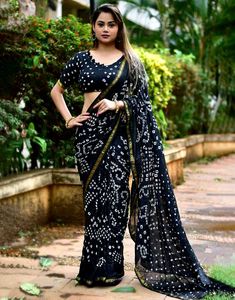 Soft Chiffon Bandhej Saree