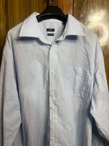 OVS Blue Striped Cotton Shirt – Thrifted