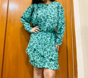 Vintage Floral Print Dress