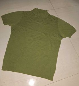Olive Green Turtle Neck Top