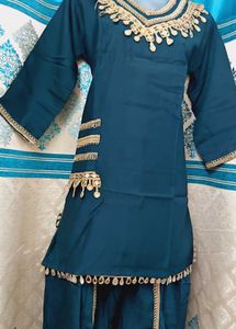 Wine Cord Set With Tulip Pant