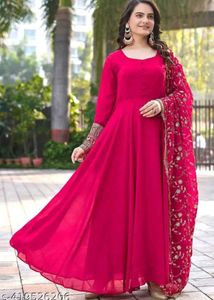 Elegant Pink Anarkali Suit Set