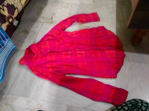 Pink Plaid Overshirt