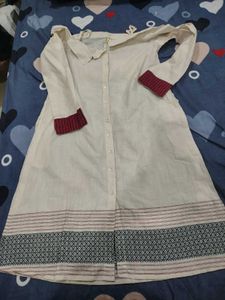 Elegant Cream Cotton Kurta