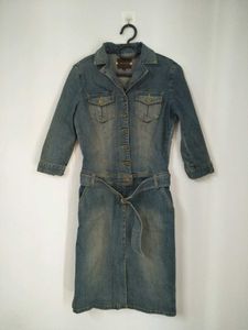Y2K Button Up Vintage Denim Shirtdress