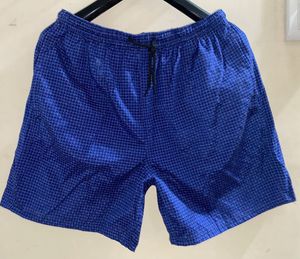 Blue Checked Shorts
