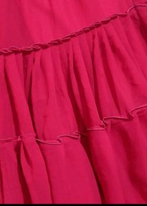Beautiful A-line Sequence Frock &amp; Frill Plazo