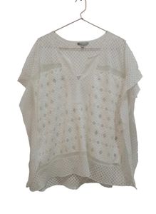 White Textured Blouse