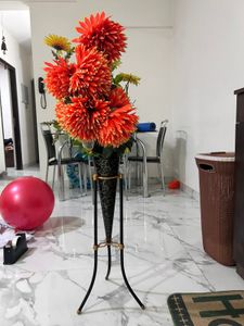 Big Orange Flowers With Vase