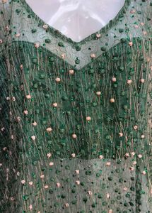 I. Green Embellished Top