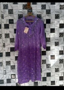 Elegant Purple Kurta Set never worn
