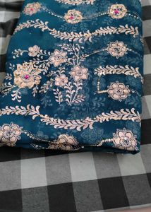 Teal Colour Never Worn Saree