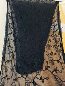 Netted Black Dupatta