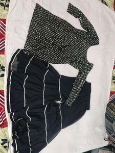 Black Sequin Kurta Set