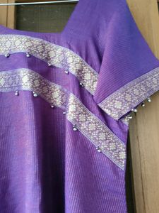 Ghunghroo Shiny Purple Kurta
