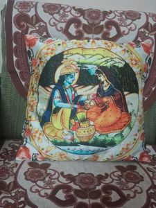 Radha Krishna Pillow Cover