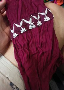 Wine Color Naira Suit