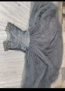 Elegant Grey Gown