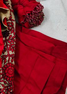 Red Anarkali Suit Embroidered Set | Women
