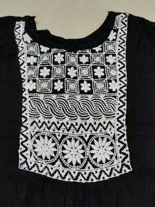 Black Embroidered Top