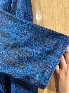 Elegant Blue Semi-Disheen Suit with Dupatta –