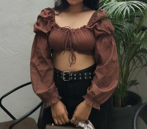 Brown Crop Top