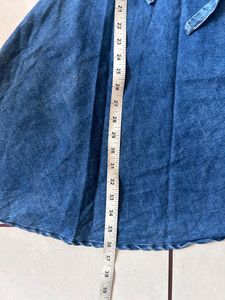 Jeans Blue Round  Kurti