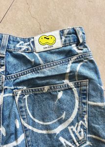H&amp;M X Smiley Denim Jorts