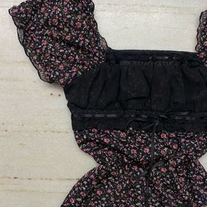Pinteresty Floral Bustier Top