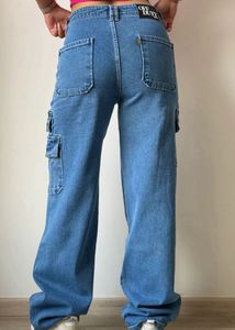 Boyfriend Cargo Wide Leg Denims