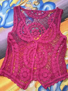 Crochet 🧶Top Dark Pink
