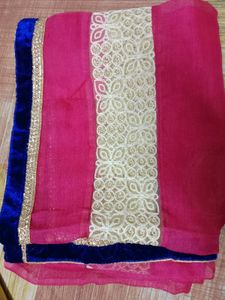 Elegant Netted Type Emblished Saree