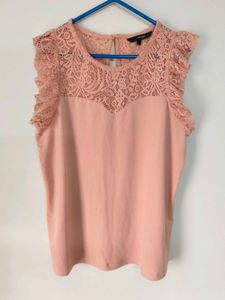 Peach Lace Top
