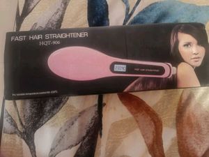 Pink Hair Straightening Brush