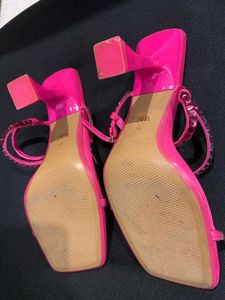 Zara rhinestone pink heels