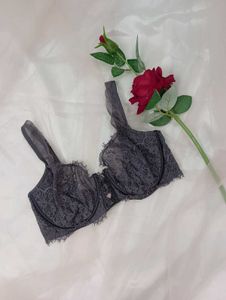 Grey Lace Bra