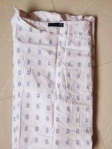 White Printed Kurta