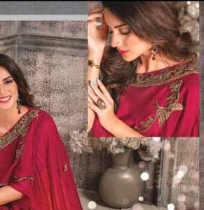 Designer Yellow &amp; Rani Pink Dress