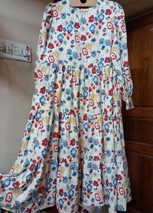 TIERED CORDUROY DRESS