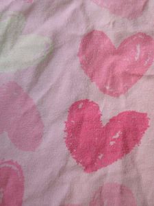 Pink Heart Print Baby Tee