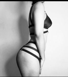 Leather Like ❤️‍🔥Sexy Harness Lingerie Set 🕷️🖤
