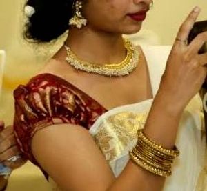 Red &amp; Gold Brocade Blouse