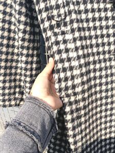 Houndstooth Coat🦓 Faux Fur Collar