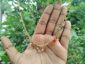 Colorful Crystal Dangle Necklace