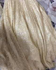 Ethnic Gown - Green And Gold