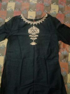 Embroidered Black Tunic